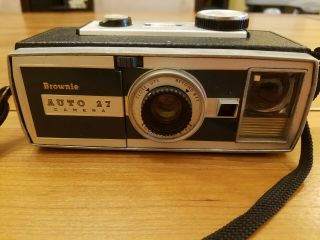 Vintage Kodak Brownie Auto 27 Film Camera With Carrying Strap