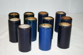 11 Blue Vintage Edison Amberols Cylinder Records