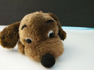 Vtg 1973 Dakin Drooper Dog Nutshell Stuffed Animal Puppy Plush Brown