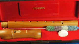 Vintage Hohner Soprano Recorder W/ Case - - Pearwood Descant