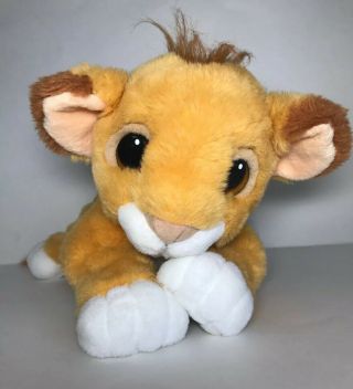 Vintage 1993 Mattel Disney Plush Simba Floppy Laying Lion King Cub Stuffed