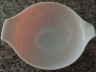 Pyrex Vintage 444 Pink Gooseberry Cinderella Nesting Mixing Bowl Pink White 4 Qt 5