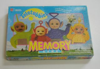 Vintage Teletubbies 1998 Memory Game Milton Bradley Matching Picture Cards