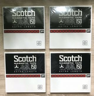 Qty 4 - Scotch 3m Magnetic Tape 150 1/4 In X 1800 Ft - - - -