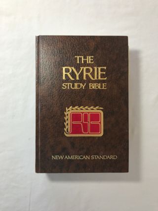 Vintage 1978 The Ryrie Study Bible American Standard Version Indexed Hc