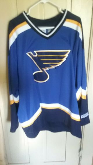 Vintage St.  Louis Blues Mens Xl Ccm Nhl Hockey Jersey