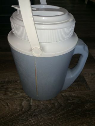 Rubbermaid Vtg 1 - Gallon Plastic Water Jug Cooler Gray Two Handle Gott 1524