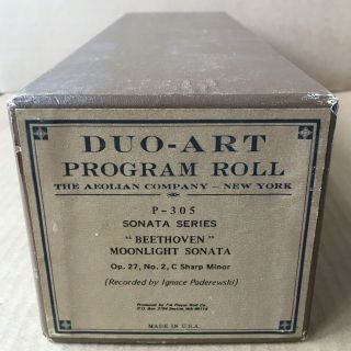 Vintage Duo - Art Player Piano - Program Roll P - 305 Sonata Series