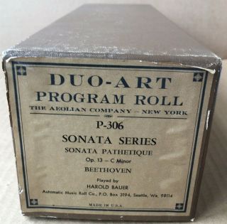 Vintage Duo - Art Player Piano - Program Roll P - 306 Sonata Series