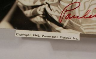VINTAGE PAULETTE GODDARD PHOTOGRAPH 1942 Paramount Pics. 5