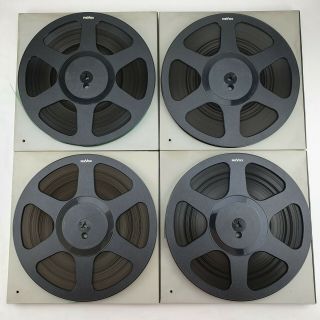 4 Revox Reels 10.  5 Inch / 26.  5 Cm With Band & Case