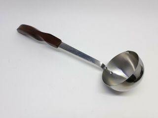 Vintage Cutco No.  15 Stainless Ladle Wooden Brown Handle Made In Usa