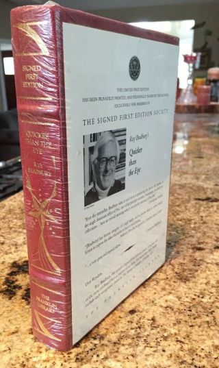 Ray Bradbury Signed Limited Edition Quicker Than The Eye Franklin Library