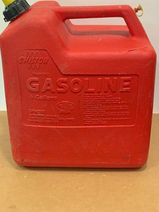 Vintage Chilton Gas Can 6 Gallon P60 Vented W/ Pre - Ban Spout.  Fuel Container 7