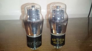 X1 Test Nos Closely Matched Pair Raytheon 6v6g Amplifier Tube Tv - 7/u