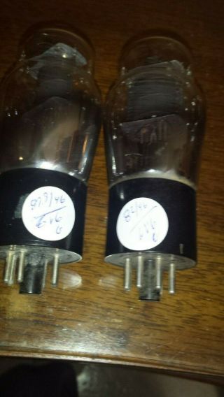 x1 Test NOS Closely Matched Pair RAYTHEON 6V6G Amplifier Tube TV - 7/u 4