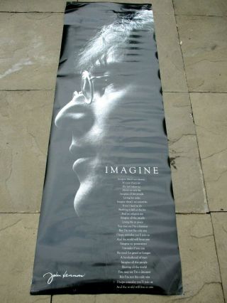John Lennon (the Beatles),  21 " X 60 " Vintage Poster,  " Imagine ",  In