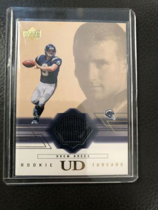 2001 Upper Deck Vintage Threads Drew Brees Rc Rookie Jersey Chargers