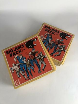2 Vintage Mattel Big Jim’s P.  A.  C.  K.  Cases