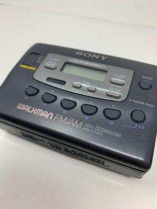 vtg Sony Walkman Portable AM/FM Radio CASSETTE Tape Player WM - FX405 2