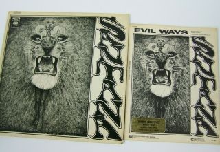 Vintage Santana Evil Ways Sheet Music 1970 And Lp Record Album Set Of 2