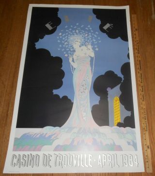 1984 Vintage Art Deco Erte Poster Erté Casino De Trouville Sevenarts Ltd 38x25