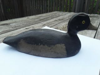 Vintage Wooden Duck Decoy.  Collectible.  Hunting.  Carving.  Waterfowl.