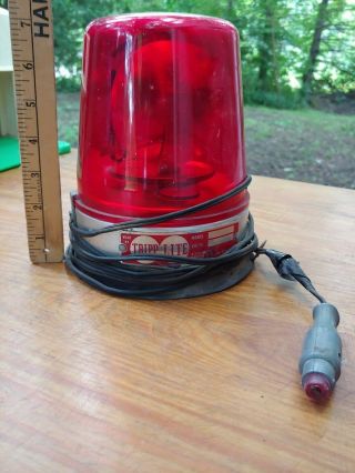 1960s Rescue Revolving Tripp Lite Red Beacon Rotating Safety Vintage Light Mv 2