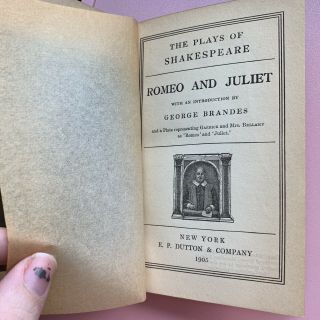 Antique 1905 Romeo & Juliet The Brandes The Plays Of Shakespeare