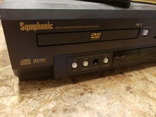 VCR DVD Combo Player w/ VHS Tape & Remote Symphonic WF803 3