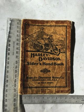 Vintage 1930s Harley - Davidson Riders Handbook 45 Twin Model