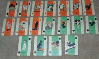 Vtg 1937 Whitman Old Gypsy Fortune Telling Cards Tarot Deck NO.  3013 Complete 3