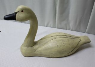 Vintage Folk Art Goose Figure Large 18 " Country Charm Display Piece Duck Geese