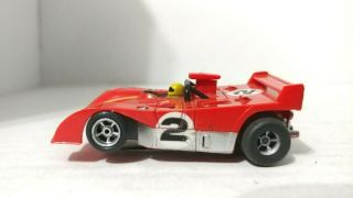 Vintage Red Aurora Afx Tomy 2 Ferrari 312m 1:64 Scale Slot Car