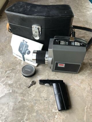 Kodak Electric 8 Zoom 8mm Film Movie Camera With Case