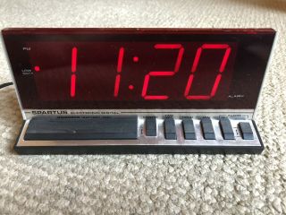 Vintage Spartus Large Jumbo Display Electronic Digital Alarm Clock Model 1150