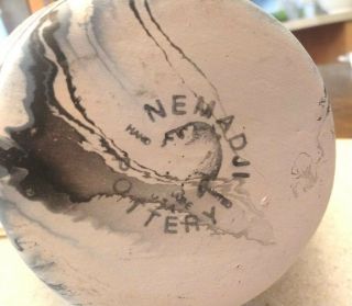Vintage Authentic Nemadji Pottery Ceremonial Vase Hand Painted 10” 4