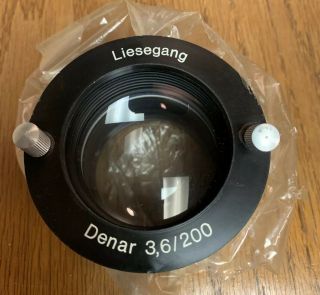 Vintage Liesegang Lens Denar 3,  6/200