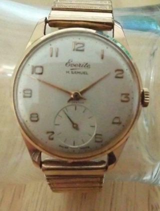 Vintage Everite H Samuel Swiss Gents Mechanical Wrist Watch V10