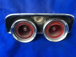 Vintage 1968 Car Dodge Charger Rear Tail Light Double Red Lens Chrome Lamp