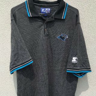 North Carolina Panthers Vintage 90s Starter Polo Shirt Nfl Xl 2q Dp