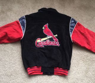 Vintage 90s Merchandise Mlb St Louis Cardinals Jacket Size L Red Black