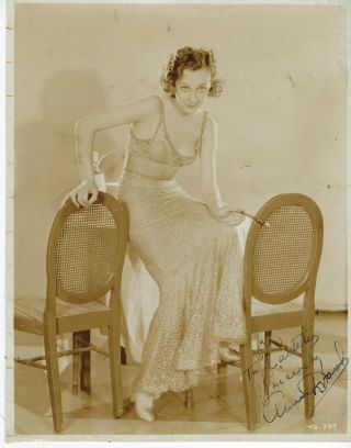 American Actress Ann Dvorak,  Autographed Vintage Studio Photo.
