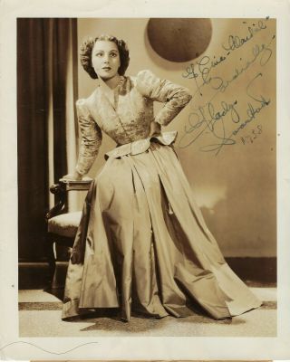 American Opera Singer & Actress Gladys Swarthout,  Autographed Vintage Photo.