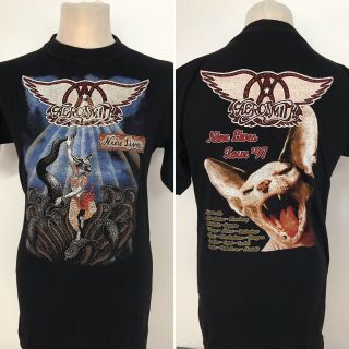 Aerosmith Nine Lives Vintage 1997 Tour T Shirt Size Xl