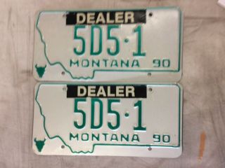 Montana Vintage 90 Dealer License Plate