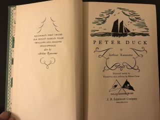 Arthur Ransome Peter Duck 1st Edition 1933