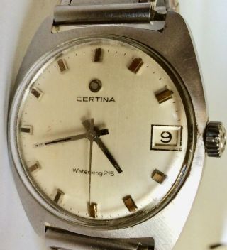 Certina Waterking 215,  17 Jewels,  Vintage Watch,  Swiss Watch,  Date Indicator