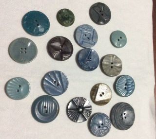 Collectable Vintage 23Plastic Arte Deco Buttons (6 added Since Photo) 2