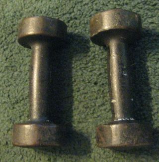 York Barbell 3 LB Roundhead Dumbbells Vintage 1 Pair,  weights,  workout 2